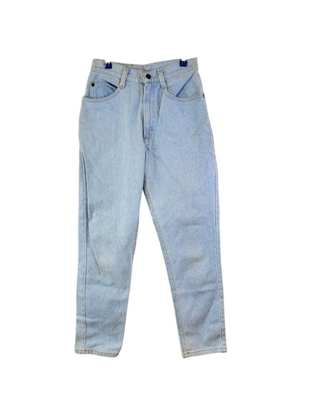 Lee Jeans 27 X 30 Vintage 90s Light Wash Denim High Rise Straight Leg Child 16